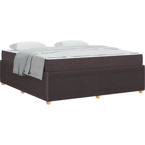 Maison Exclusive - Bettrahmen Dunkelbraun 180 x 200 cm Stoff (1/5)