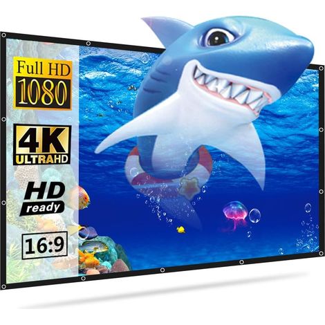 Écran de Projection de 100 ", pour l'intérieur et l'extérieur, 16:9, HD, Pliable, Style Portable, épais, pour la Maison, Le Bureau et l'école (1/5)