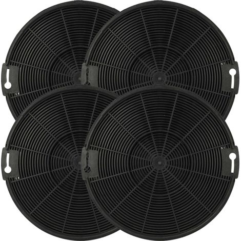 vhbw 4x Filtro a carboni attivi sostituisce Beko 9197059543 per cappe aspiranti - 15 cm