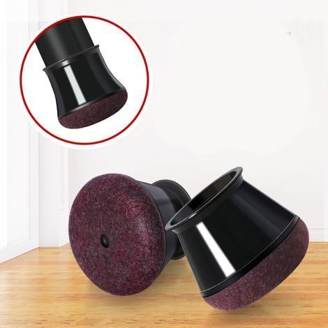 Couvre-Pieds de Chaise, Protège-Pieds de Chaise Améliorés, Capuchons de Pieds Noirs, 16 pièces Fond en Feutre de Silicone Doux (1/4)