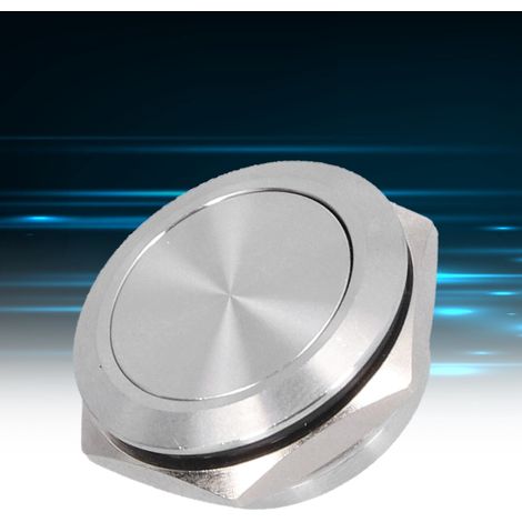 Verkauft in 5er-Packs: 12/16/19/22/25 mm ultrakurzer Metall-Touch-Taster, selbstrückstellend, Momentanfunktion, ultradünn, wasserdicht, 22 mm. (1/5)