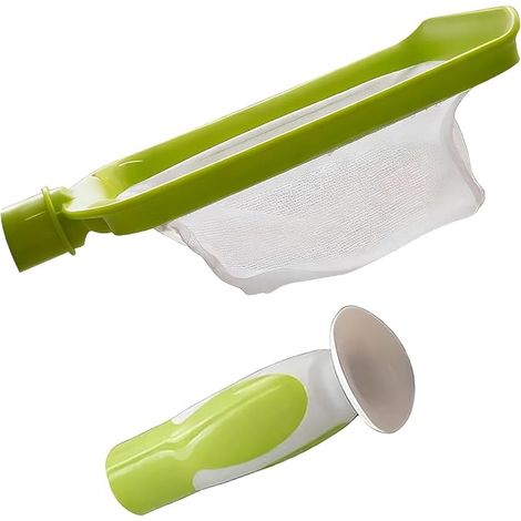 Purificateur aquatique - skimmer à mailles fines Equipement, poignée amovible, structure en polymère haute résistance, solution de gestion des impuretés, accessoires de piscine, unité de filet bleu po (1/4)