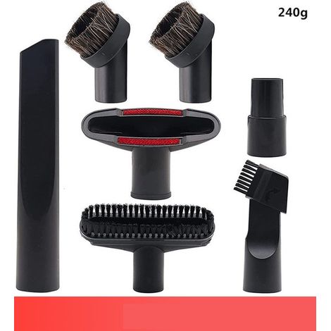 Kit de 7 accessoires pour aspirateur - compatible avec Miele, AEG, Kärcher, Bosch, Numatic et Nilfisk - brosse pour meubles, suceur plat, embout d'aspiration, tête d'aspirateur, pied d'aspirateur, bro (1/5)