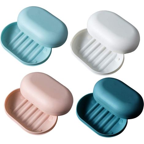 MINKUROW Confezione Da 4 Scatole Di Sapone Portatili Portasapone Sigillato Impermeabile Per Portasapone Da Bagno Con Doccia (4 Colori) (1/5)