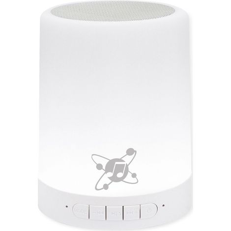 Manhattan Sound Science LED-Bluetooth-Lautsprecher, Kabellose Musikwiedergabe, LED-Licht mit drei Helligkeitsstufen und sechs Farben, integrierte Bedienelemente, MicroSD-Kartenslot, 3,5-mm-Klinkenbuch (1/5)
