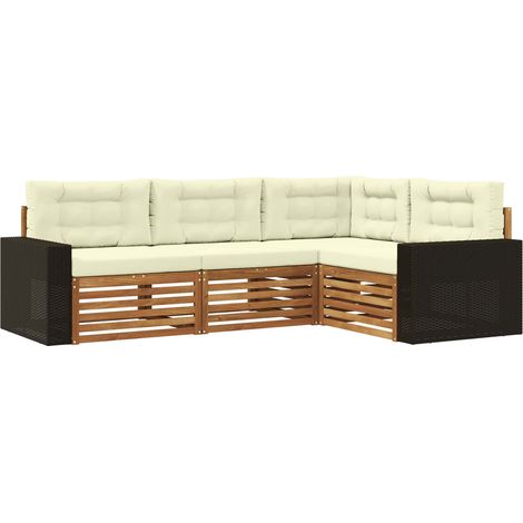 Conjunto de sofás de exterior 4 pcs vidaXL