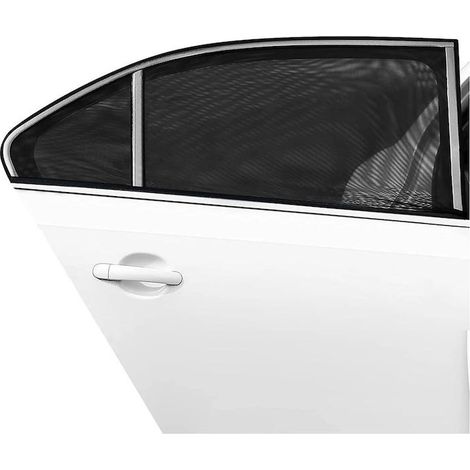 Ensemble de rideaux élastiques pour voiture, 50 x 110 cm, noirs (1/5)