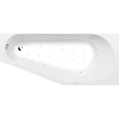Baignoire balnéo TIGRA R, 170x80x46cm, Highline Hydro-Air, chrome (1/4)