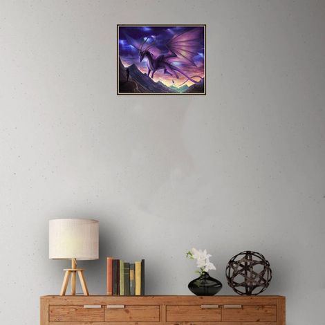 Pochoir Diamant DIY Broderie Rhinestone Cristal Art Mural Enfant Chambre Déco Dinosaure 8677 Kit Complet (1/3)