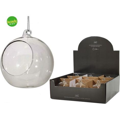 Sfera natalizia aperta general trade trasparente da decorare Ø8cm