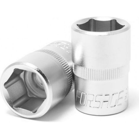 Dado hexagonal corto de 10 mm y 1/2", Cr-V