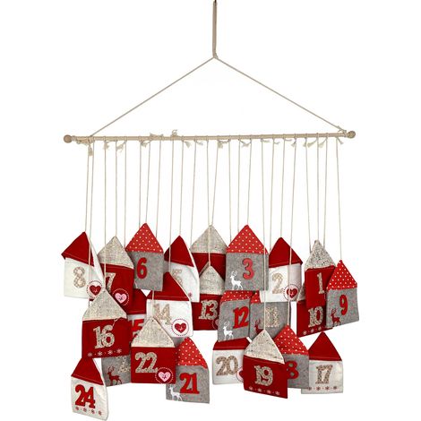 Adventskalender zum Selbstbefüllen HÄUSER, 70 x 60 cm (1/4)
