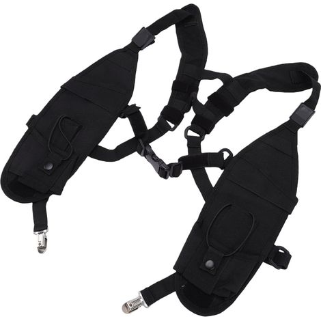 Multifunctional Double-Shoulder Work Vest for Outdoor Rescue and Construction – Secure Radio Chest Harness with Front Pocket Holster, Adjustable Ergonomic Design (1/5)