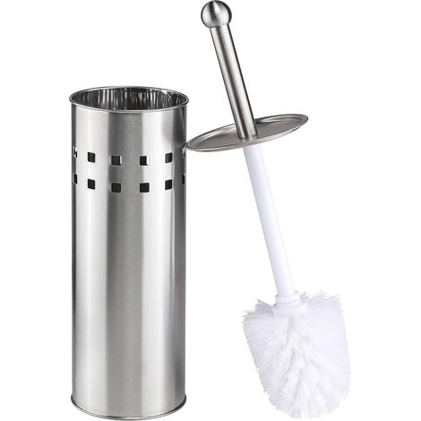 [MAI UTILIZZATO]  Scopino e porta scopino per WC INHHUB, scopino per WC in acciaio inossidabile 304, scopino per WC da bagno WC-INHHUB