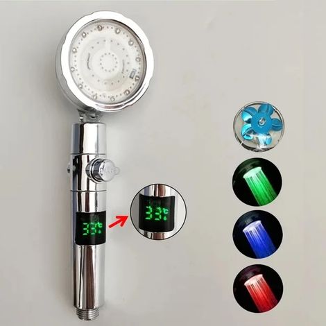 Pommeau de douche à main haute pression, avec flexible, pour une utilisation quotidienne dans la salle de bain, pour plus de confort et un usage quotidien sous la douche.-AquaForge (1/5)
