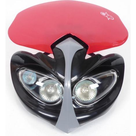 Scheinwerferplatte one für Auto Enduro Diamond schwarz und rot (1/3)
