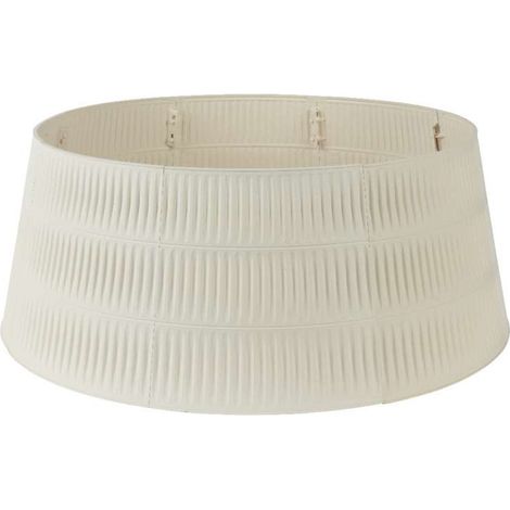 Everlands Cesto Copri Base Albero Natale - Bianco - 56x26,5 cm (1/2)