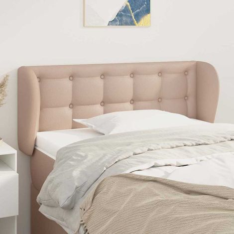 vidaXL Cabecero de cuero sintético color capuchino 83x23x78/88 cm (1/5)