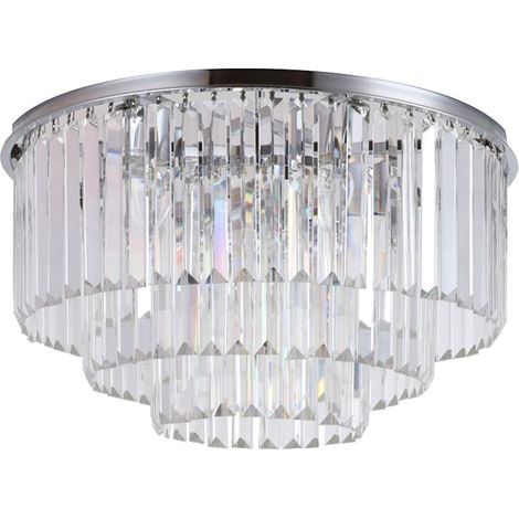 LÁMPARA de TECHO APP780-7C CRISTAL REDONDO 7-PUNTOS de LUZ E14 40X40X23,5CM (1/5)