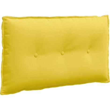 Coussin de Dos Jaune clair 80 x 19 x 50 cm tissu (1/5)