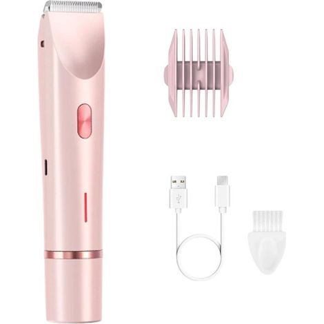 Rasoir électrique pour femmes - Épilateur/Tondeuse 2 en 1 pour le maillot - Étanche - Peau douce - Utilisation facile et agréable - Roseyu-AquaForge (1/5)