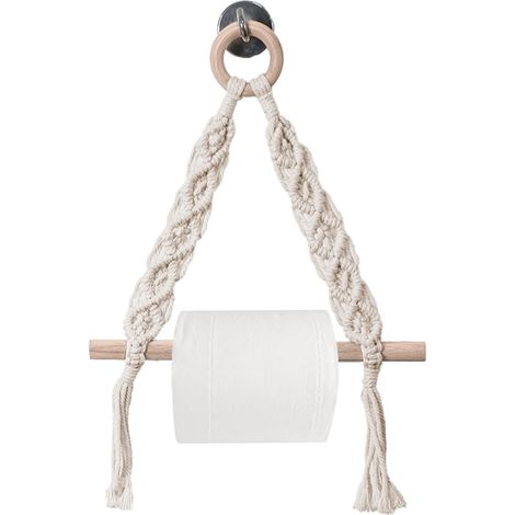 Porte-Papier Toilette Sans Percage, à Corde, pour Rouleaux, Serviettes, Chambre, Salle de Bain
