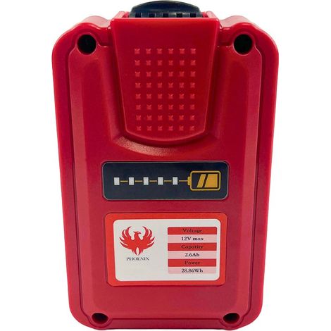 Phoenix – Batterie lithium-ion 12V 2600mAh pour pulvérisateurs Dorsal Sprayer – Autonomie 3h – Puissance constante pour pulvérisation efficace