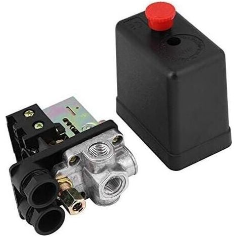 Regolatore di pressione per compressore d'aria da 240 V 16 A con misurazione da 90 PSI a 120 PSI, per una rapida riduzione della pressione. (1/4)