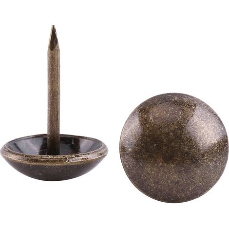 100 pc Vintage rembourrage ongles Bronze étiquette en métal meubles canapé chaussure porte décoratif clou goujon matériel broches et punaises(12 17 mm) (1/5)