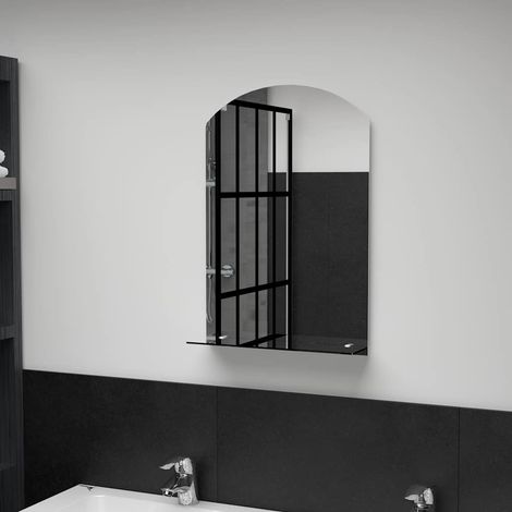 vidaXL Espejo de pared con estante de vidrio templado 40x60 cm (1/5)