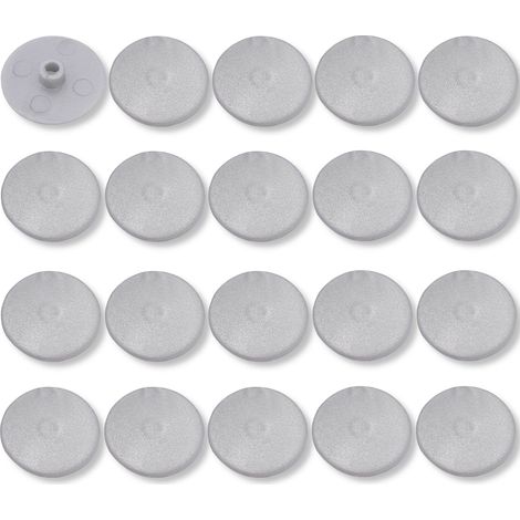 20x Cache vis Plastique Gris tête Plate CHC et FHC 15mm 6 pans Creux Allen SW4 Hexagonal Meuble Table Chaise Capuchon Bouchon Trou Protection (1/4)