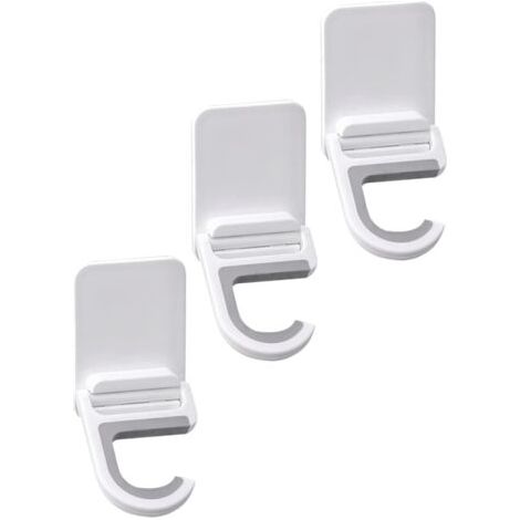 BUNTHAUS Crochet Adhésif Mural pour Balai Lot de 3 Support sans Perforation Design Pliable Blanc Fortes de Charge Accessoire Cuisine et Salle de Bain Organisation Pratique