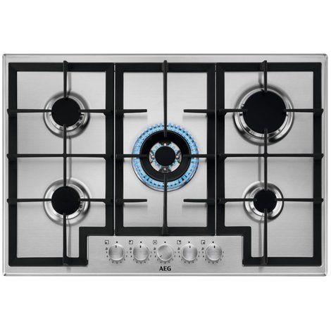 AEG Piano cottura gas SERIE 6000 HGB75420SM StepPower Inox 5 fuochi 75 cm 949 630 993