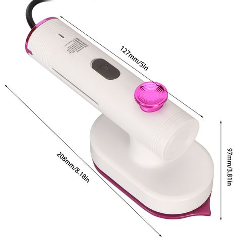 Fer à repasser portable pliable à double usage (sec et humide), compact et compact, idéal pour les voyages, la maison et le travail (prise UE 220 V). (1/5)