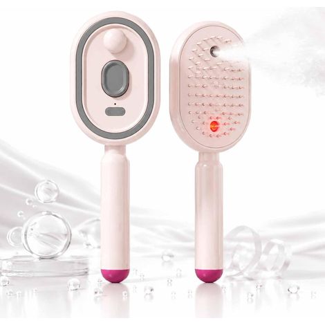 Brosse à vapeur électrique pour cheveux, peigne électrique à coussin d'air pour femme, brosse à cheveux rechargeable, brosse à cheveux démêlante et antistatique, réduit les frisottis, lisse et nourrit (1/5)