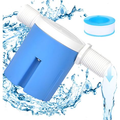 Vanne de régulation automatique du niveau d'eau, vanne à flotteur, plastique, Vitdipy, bleu (1/5)