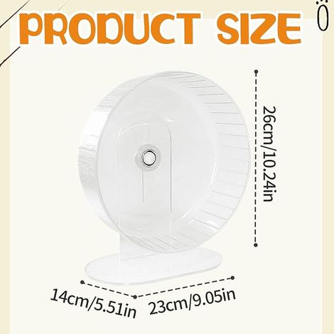 Roue Hamster 26cm,Roue d'exercice pour Hamster,Roue de Course pour Chinchilla Gerbilles,Hamsters Wheel de Accessoire pour Totoro,Écureuil,Souris,Petit Animal (1/2)