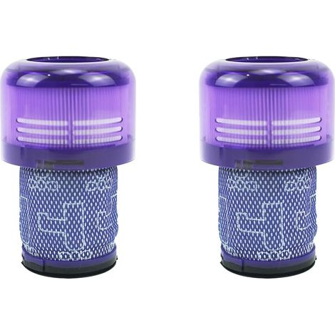 2 Pièces - Filtre V12 - Accessoire Aspirateur - Compatible Dyson Detect Slim Absolute Animal - Filtration Efficace - Pour Maison - Blanc - 8x5cm (1/5)