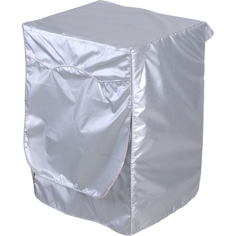 Housse de machine à laver argent imperméable anti-UV, protection avant charge pour sèche-linge, housse de protection résistante aux intempéries. (1/5)