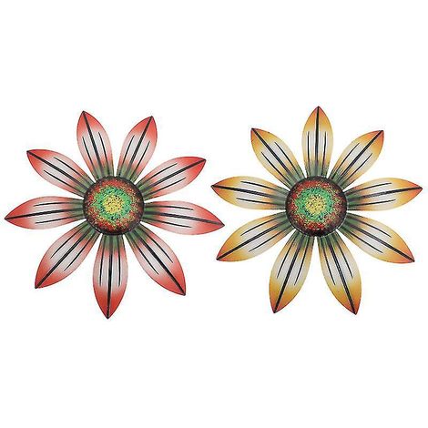 2 pièces de décorations florales murales
