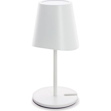 Lampe à poser LED IP44, 250 lumens, rechargeable USB-C, 38cm, CCT & Dimmable, Blanc (1/5)