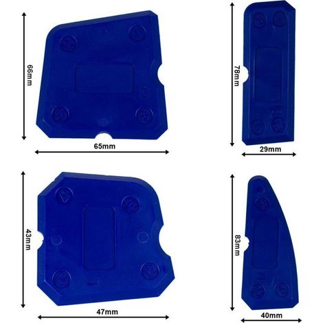 SABIR Lot de 4 grands outils de lissage pour joints en silicone et acrylique (1/3)