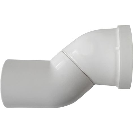 Jardibric – Pipe WC orientable 45° Ø100 – Emboiture Ø50/100 – Raccord PE flexible pour installation précise – Compatible avec systèmes sanitaires (1/3)