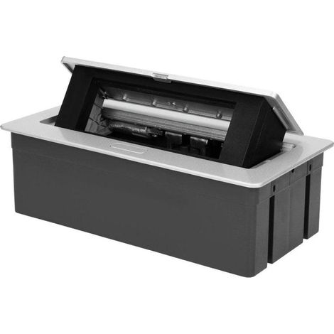 Orno NOEN toma empotrable blanco negro plata aluminio (1/2)
