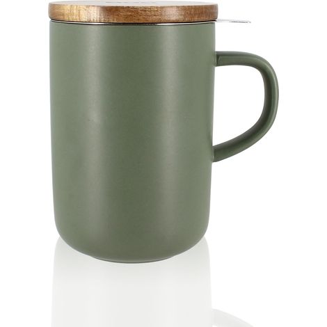 OGOLIVING - TISANIERE VERT AMANDE COUVERCLE BOIS 47.5 CL (1/5)