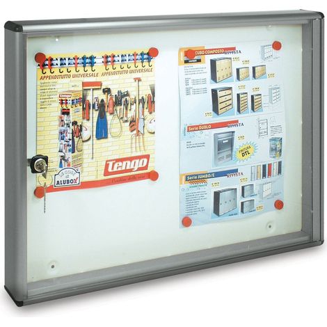 ALUBOX BACHECA MAGNET.ARGENTO ART. BC2CM.55X40X5