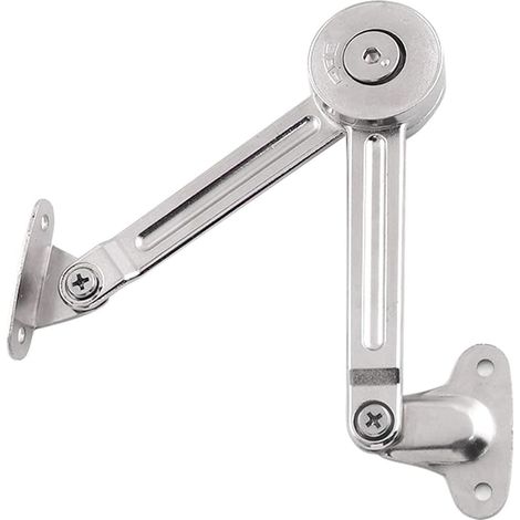 Lot de 2 charnières de support de panneau de porte à fermeture amortie pouvant être arrêtées à volonté,utilisé pour les charnières à clapet robustes pour couverture d'armoire (1/5)