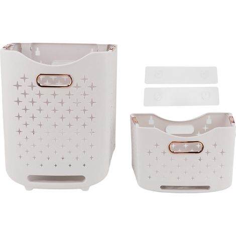 Panier à linge roulant, pliable, trieur de linge, organisateur, paniers à linge suspendus pliables, panier à linge sale doré (1/5)