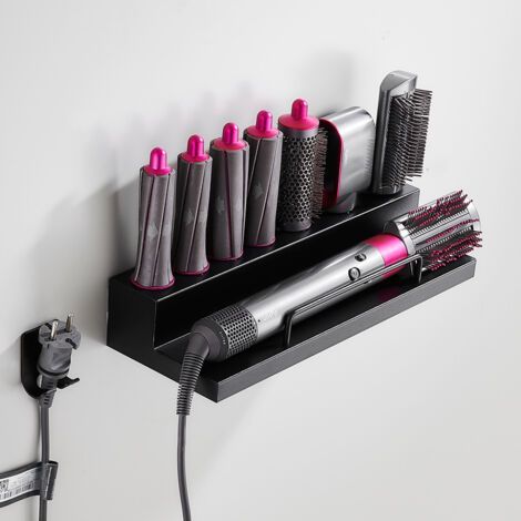 Support mural pour sèche-cheveux Dyson Airwrap Styler, fer à friser et 7 accessoires, kit de rangement mural en acier inoxydable 3813,87 cm (1/5)