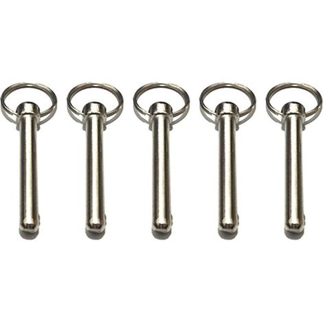 10pcs Goupilles à Dégagement Rapide Goupille de Verrouillage 8mm Avec Extrémité à Boule à Ressort Accessoires de Verrouillage, Matériel Marin, Broche Supérieure Bimini,Diamètre 8 Mm, Longueur Totale 7 (1/5)